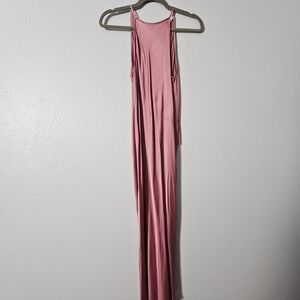 Socialite Pink Sleeveless Midi Bodycon Dress Sz M-L